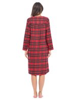 Ashford & Brooks Women's Flannel Plaid Long Sleeve Nightgown - Image 4